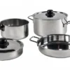 Juego De Cacerolas De Acero Inoxidable De 7 Piezas.