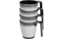 Tazas Flamefield Gris Granito 300 Ml Juego De 4