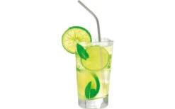 Juego De Pajitas De Acero Inoxidable Metaltex Incl. Cepillo De Limpieza 4 Piezas.