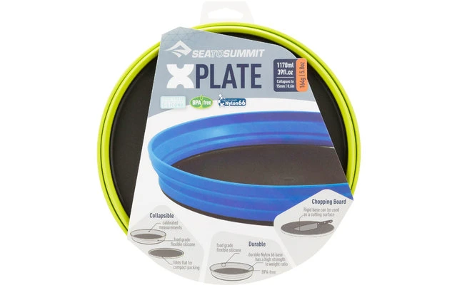 Sea To Summit X-Plate Plato Hondo Plegable 1.170 Ml Gris Claro 2 Sea To Summit X-Plate Plato Hondo Plegable 1.170 Ml Gris Claro - Imagen 2