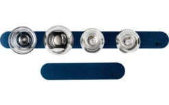 Silwy Barra De Metal De 25 Cm Con Revestimiento De Cuero Blanco