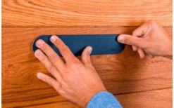 Silwy Barra De Metal De 25 Cm Con Revestimiento De Cuero Azul -Cámping Tienda De Ventas 337235 2618240