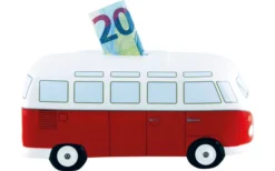 Hucha VW Collection T1 Bulli Cerámica Roja