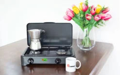 Estufa De Gas CF Parker De 2 Fuegos Con Fusible De Encendido Antracita -Cámping Tienda De Ventas 397968 2906103