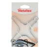 METALTEX - Placa De Cocina De Gas Cromada, 2 Piezas