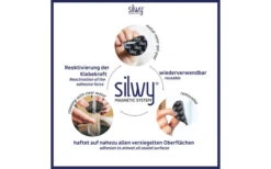 Silwy Power Magnets Incl. Almohadillas Adhesivas 4 Piezas -Cámping Tienda De Ventas 435789 3104682
