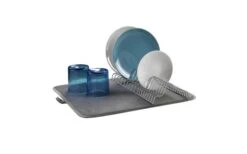 Escurridor Metaltex Dry-Tex 2 En 1 Con Tapete De Microfibra Negro