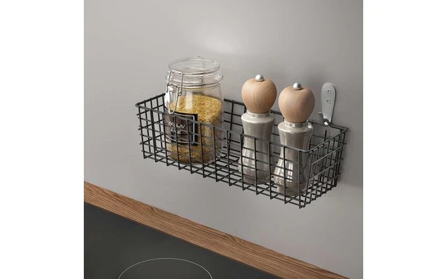 Cesta Multiusos Metaltex Koala Lava 33 X 12 X 9 Cm Negro Mate 1 Cesta Multiusos Metaltex Koala Lava 33 X 12 X 9 Cm Negro Mate