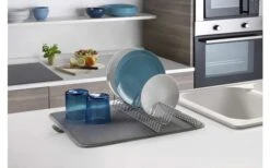 Escurridor Metaltex Dry-Tex 2 En 1 Con Tapete De Microfibra Plata -Cámping Tienda De Ventas 497453 3367490