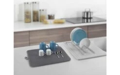 Escurridor Metaltex Dry-Tex 2 En 1 Con Tapete De Microfibra Plata -Cámping Tienda De Ventas 497516 3367496