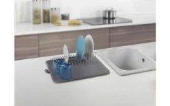 Escurridor Metaltex Dry-Tex 2 En 1 Con Tapete De Microfibra Plata -Cámping Tienda De Ventas 497558 3367502