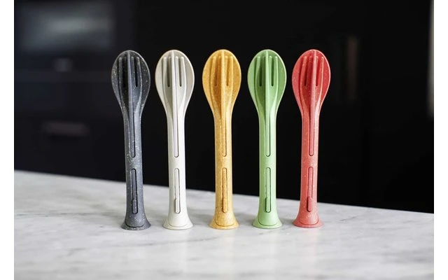 Koziol Klikk Juego De Cubiertos De Bolsillo 3 Piezas Gris Ceniza 3 Koziol Klikk Juego De Cubiertos De Bolsillo 3 Piezas Gris Ceniza - Imagen 3