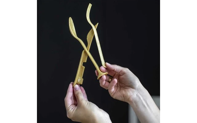 Koziol Klikk Juego De Cubiertos De Bolsillo 3 Piezas Gris Ceniza 2 Koziol Klikk Juego De Cubiertos De Bolsillo 3 Piezas Gris Ceniza - Imagen 2