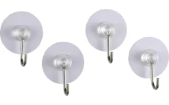 Wenko Static-Loc Gancho De Pared De Níquel Óptica De Acero Inoxidable Juego De 4 -Cámping Tienda De Ventas 515927 3539176 1