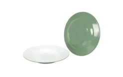 Plato Bo-Camp Bicolor Profundo 4 Piezas Verde/blanco -Cámping Tienda De Ventas 539521 3652912 1