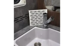 Toalla De Té Sueca Pufz Con Diseño De Caravanas, Color Turquesa -Cámping Tienda De Ventas 552865 3623236 2