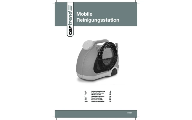 Estación Móvil De Limpieza Cartrend Agua Fría 12 V / 9 Bar 1 Estación Móvil De Limpieza Cartrend Agua Fría 12 V / 9 Bar