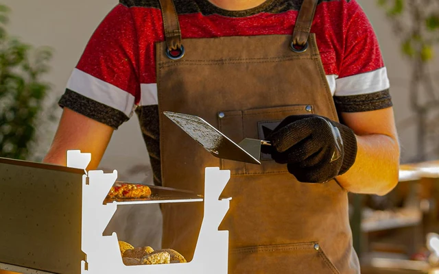 Delantal De Parrilla Fennek Gris Encerado 7 Delantal De Parrilla Fennek Gris Encerado - Imagen 7