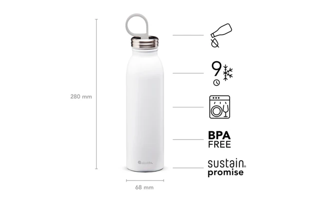 Taza De Acero Inoxidable Aislante Aladdin Chilled Thermavac De 0,55 Litros Snow White 4 Taza De Acero Inoxidable Aislante Aladdin Chilled Thermavac De 0,55 Litros Snow White - Imagen 4