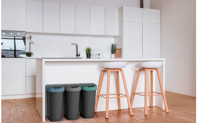 Papelera Rotho Twist Con Tapa Abatible 25 Litros Verde Muérdago 7 Papelera Rotho Twist Con Tapa Abatible 25 Litros Verde Muérdago - Imagen 7