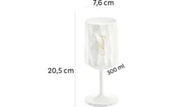 Silwy Imán Vidrio Plástico WEIN CHEERS BLANCO 0,3l -Cámping Tienda De Ventas 712775 4852541