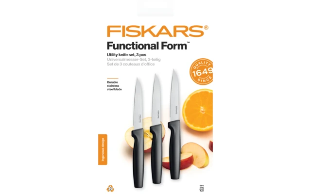 Juego De Cuchillos Utilitarios De Forma Funcional De Fiskars 3 Piezas 2 Juego De Cuchillos Utilitarios De Forma Funcional De Fiskars 3 Piezas - Imagen 2