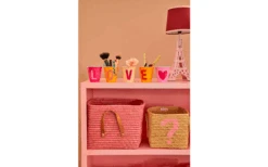 Rice Taza De Melamina Arroz Mediana 9 Cm Albaricoque Con Letras E