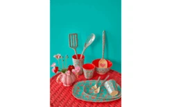 Rice Plato De Melamina Arroz Rectangular Bicolor Camarones 30 X 22 Cm